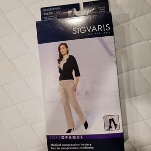 SIGVARIS knee hi black compression socks - 20-30mmHg size MS